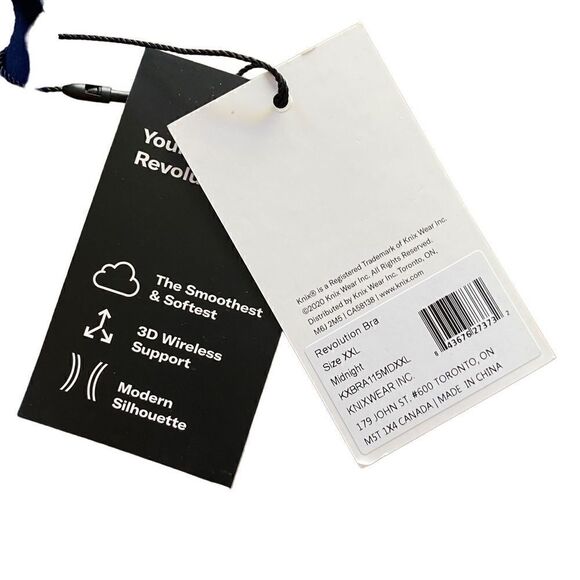 Knix Revolution V-Neck Bra XXL Midnight NWT - Picture 5 of 5